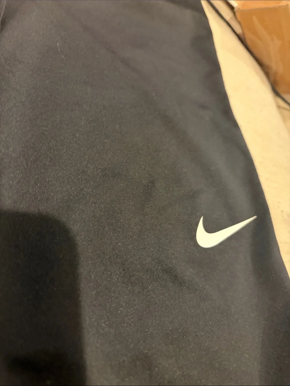 nike pro 7/8 dri fit leggings black girls sz large